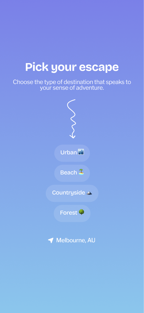 Pick your escape screen