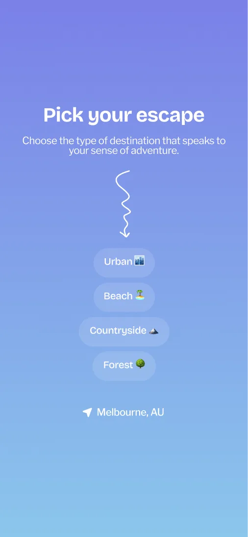 Pick your escape screen